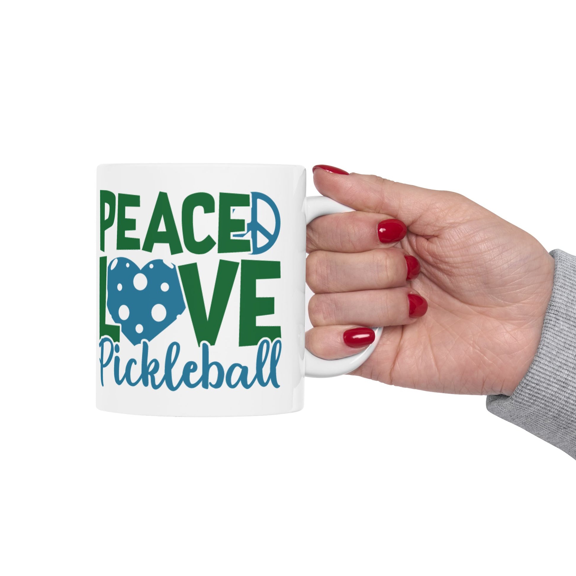 Pickleball Funny Mug - Peace, Love, Pickleball
