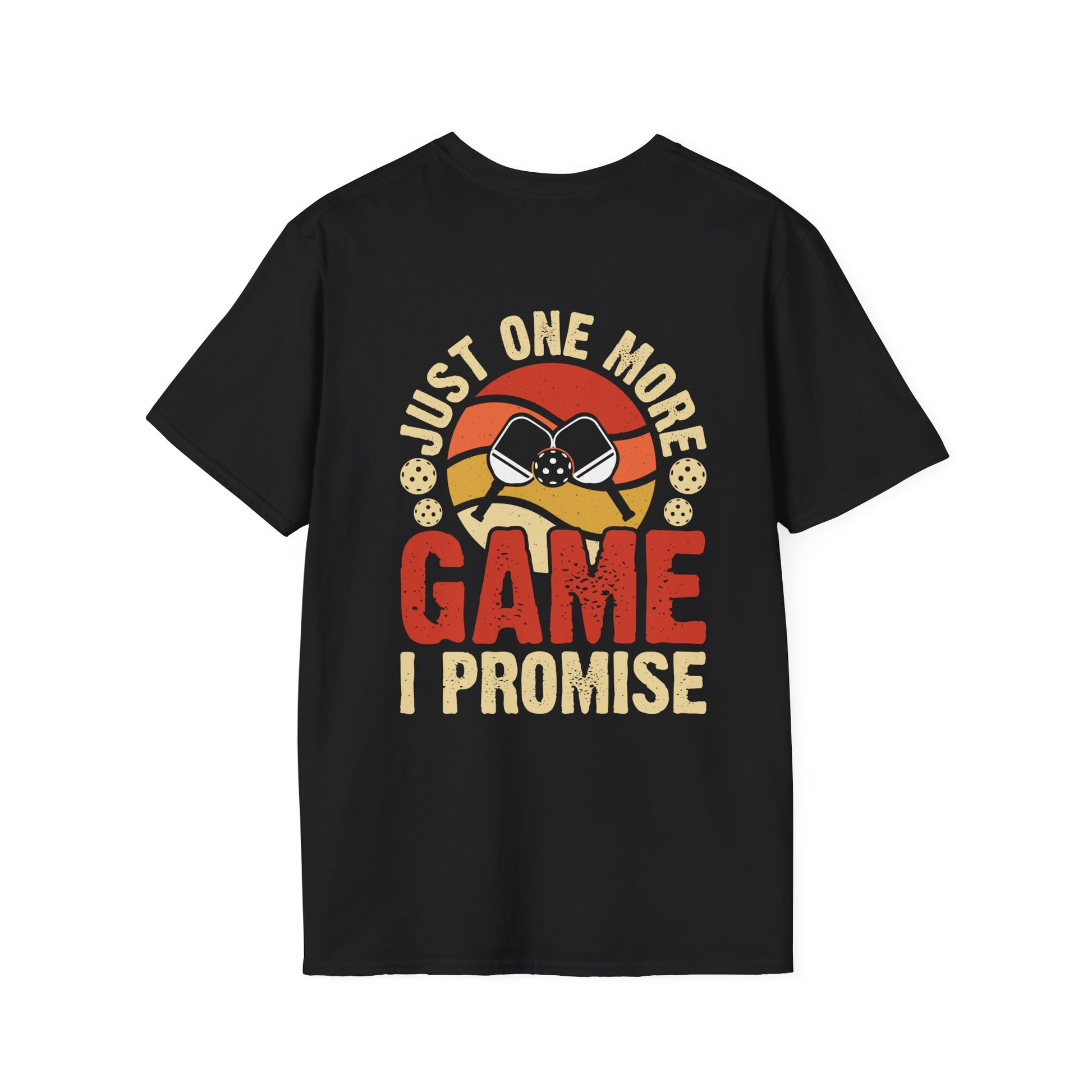 Men's Funny Pickleball T-Shirt - Just One More Game I Promise Retro