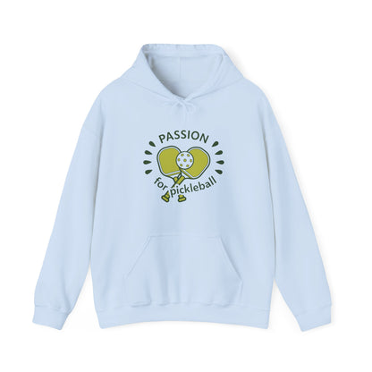 Women's Cute Pickleball Hoodie - Passion for Pickleball Blue
