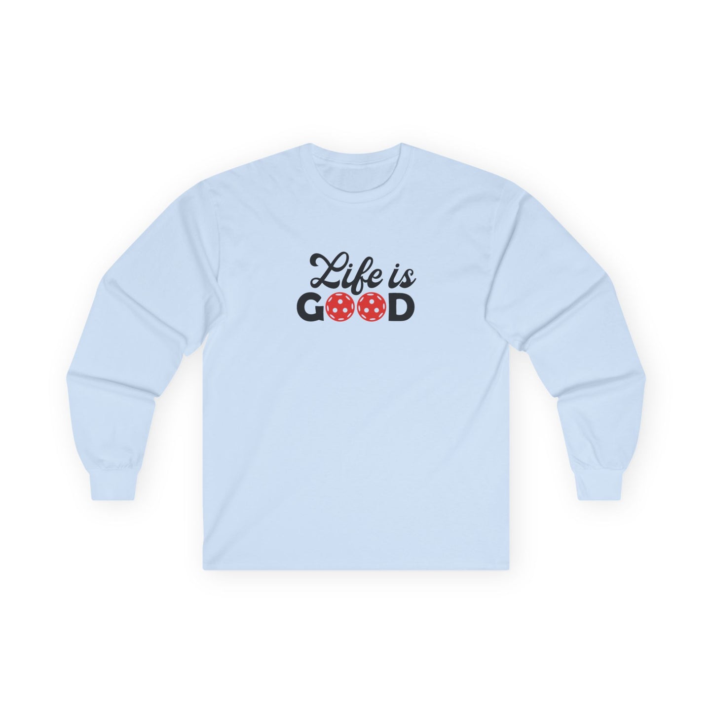 Women's Cute Pickleball Long Sleeves top - Life is Good Blue