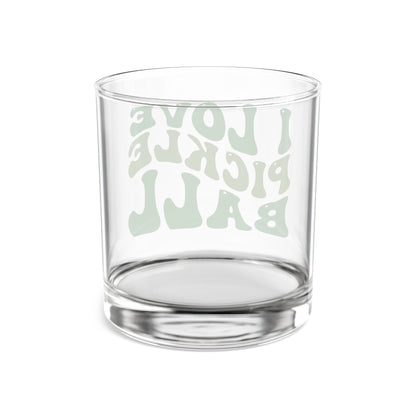Pickleball Cute Rocks Glass - I Love Pickleball