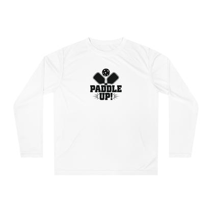 Men's Energetic Pickleball Long Sleeves top - Paddle Up White