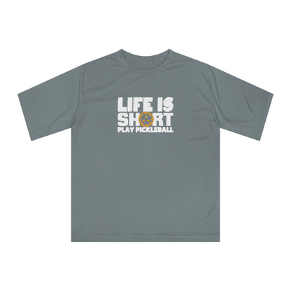 Women's Quirky Pickleball T-shirt - Life Is Short Play Pickleball Gray