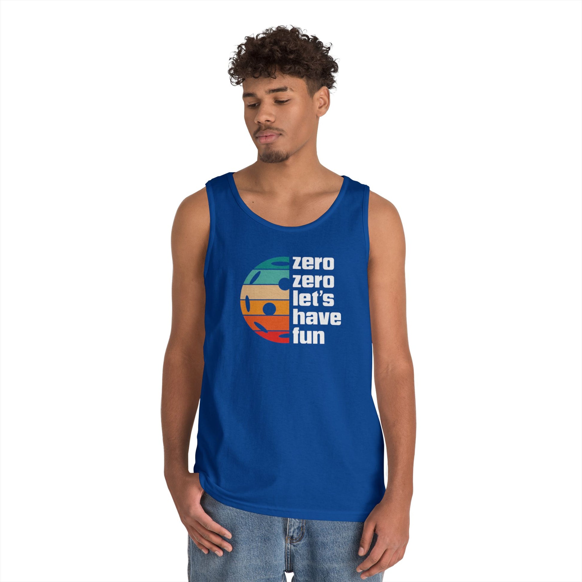 Men's Vibrant Pickleball Tank Top - Zero Zero Let's Have Fun