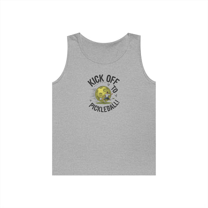 Women's Soft Pickleball Tank Top - Kick Off to Pickleball Gray