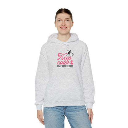 Women's Cute Pickleball Hoodie - Keep Calm & Play Pickleball