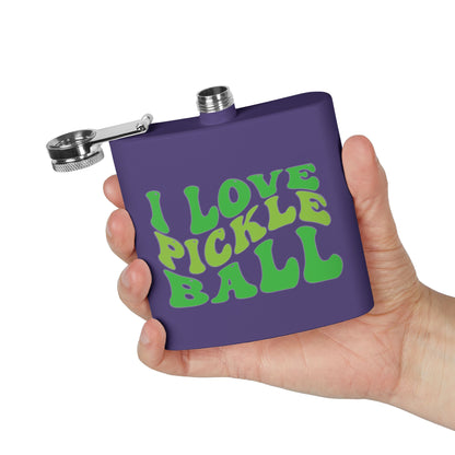 Pickleball Cute Flask - I Love Pickleball