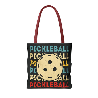 Pickleball Cool Tote Bag - Pickleball and Ball Red