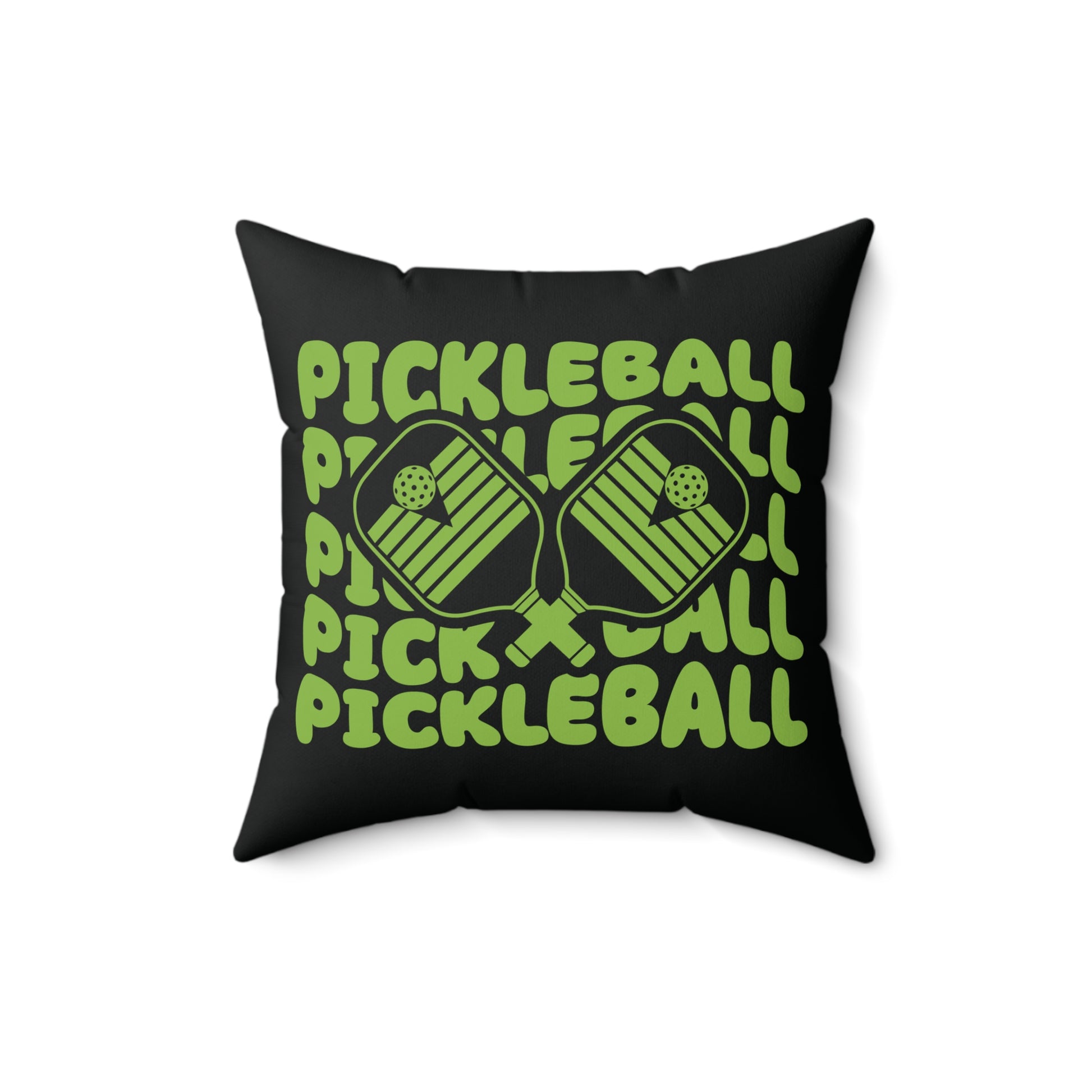 Pickleball Playful Pillow - Pickleball Echo Black