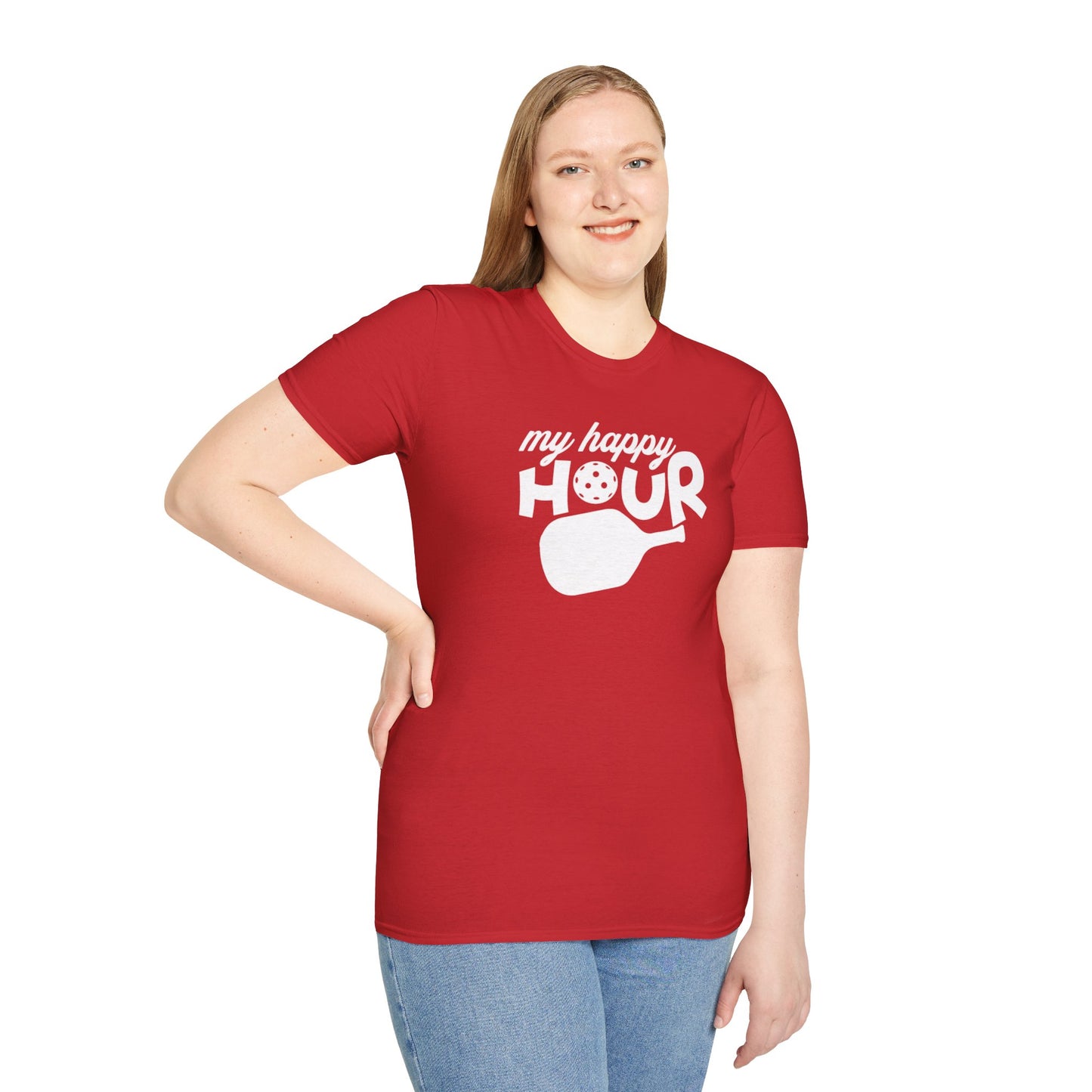 Women's Soft Pickleball T-shirt - My Happy Hour