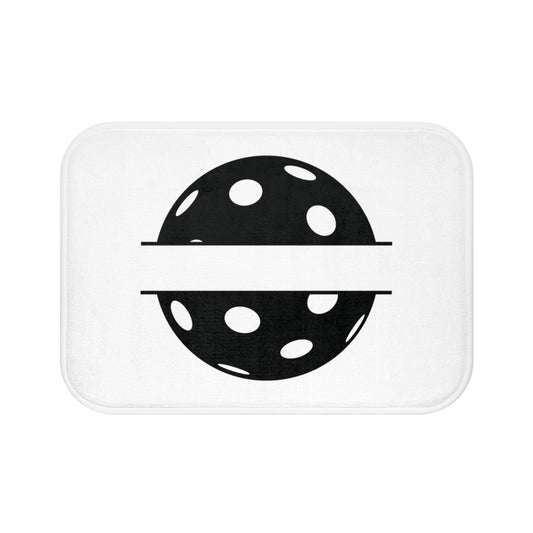 Pickleball Cool Bath mat - Pickle Split White