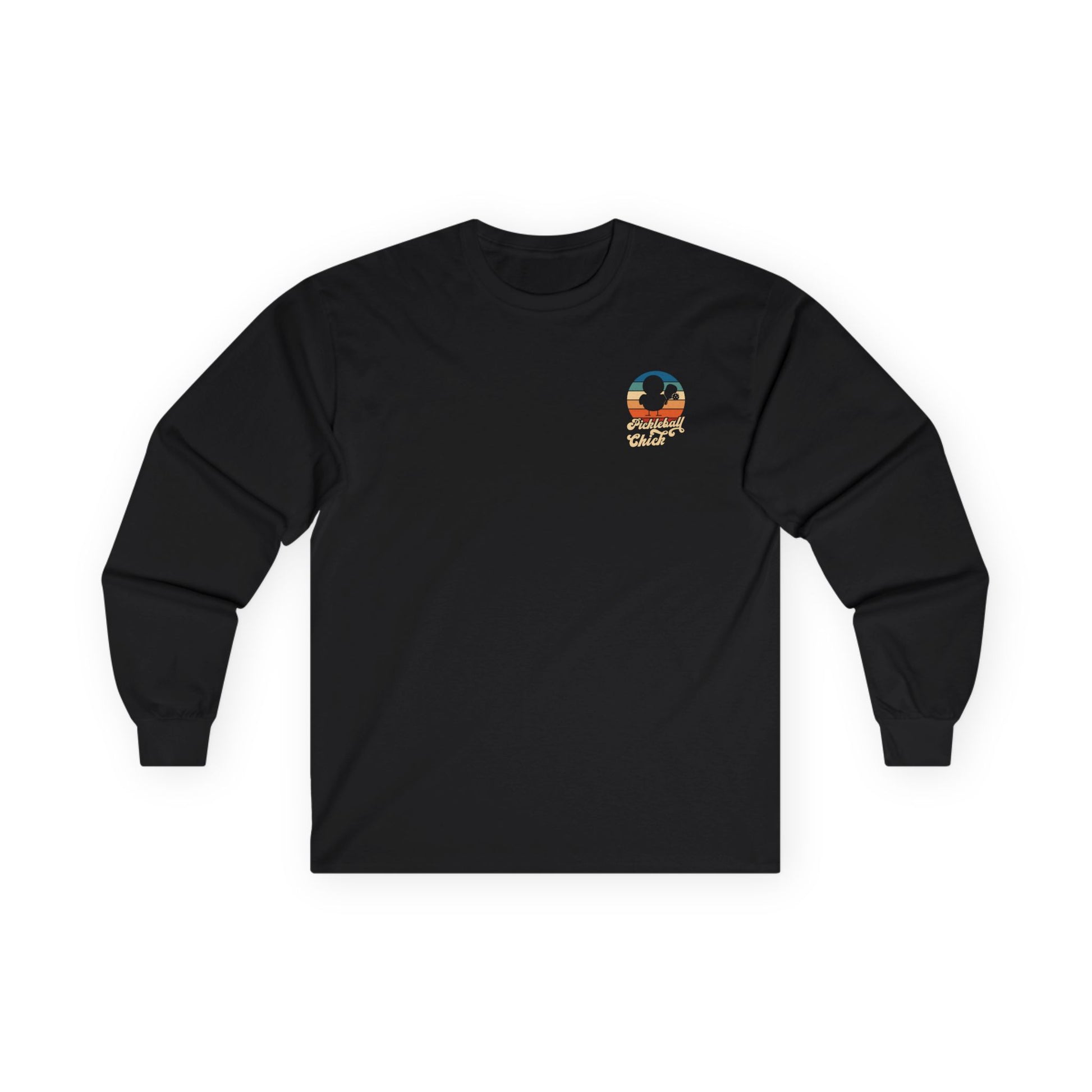 Women's Durable Pickleball Long Sleeves top - Crazy Pickleball Girl Black