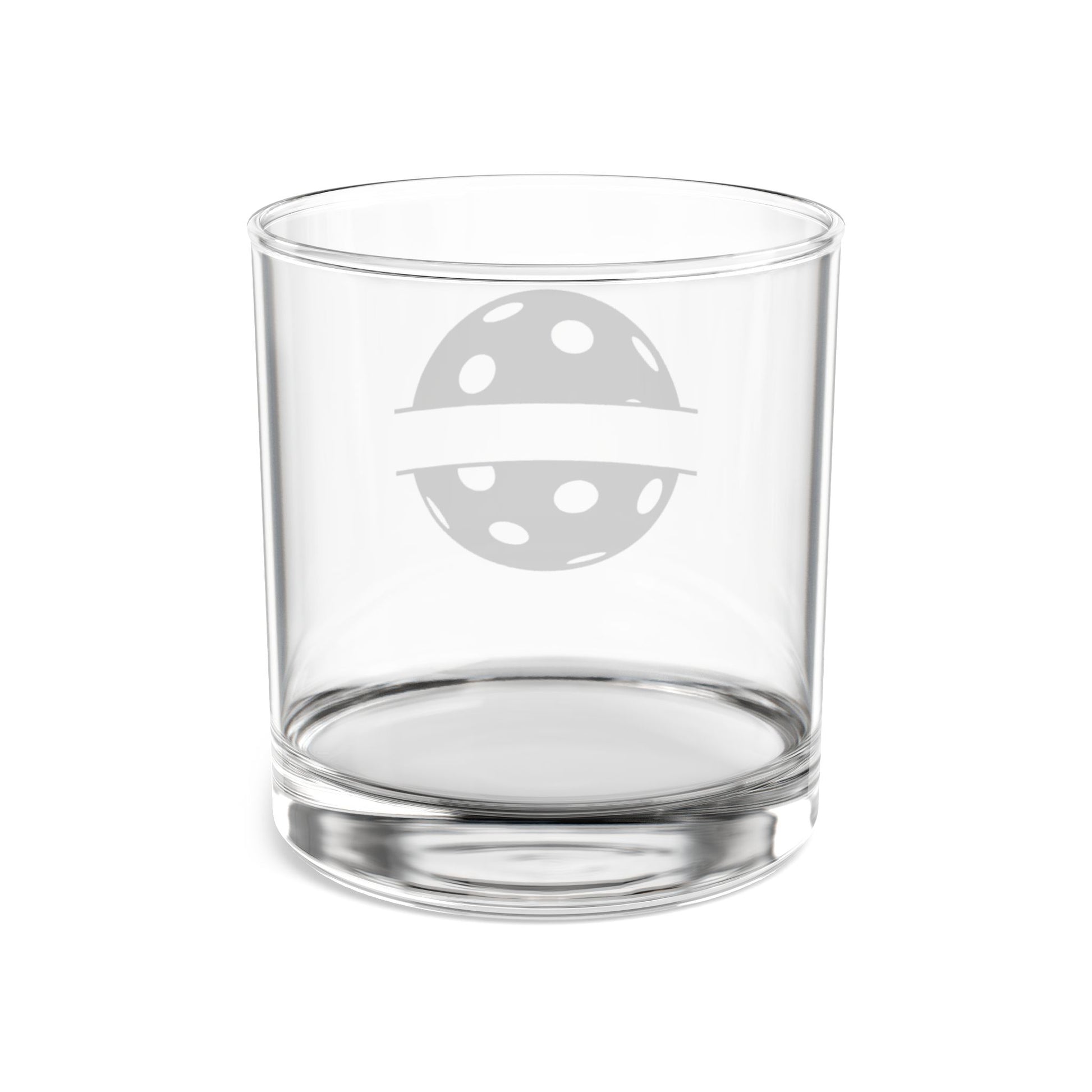 Pickleball Bold Rocks Glass - Pickle Split