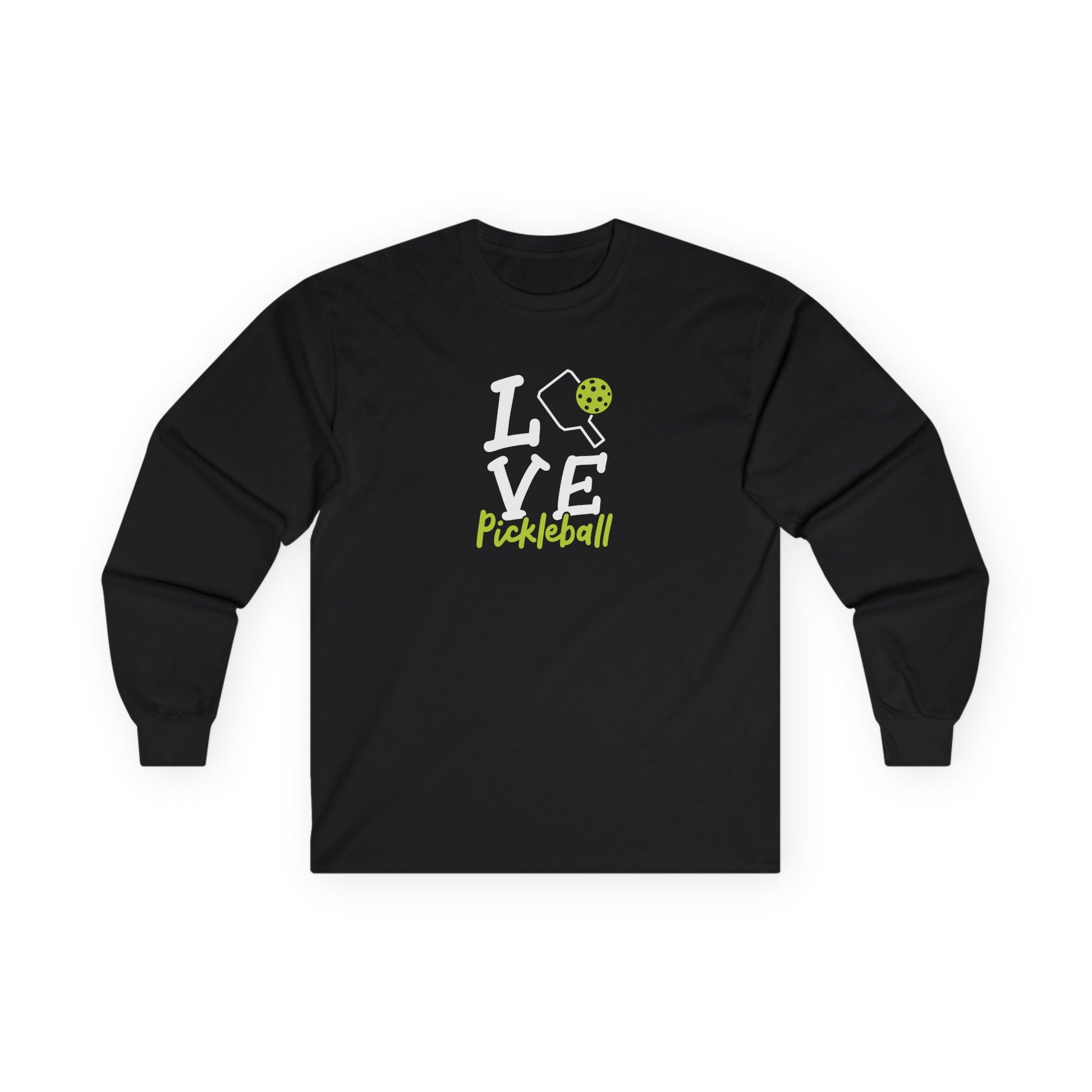 Women's Unique Pickleball Long Sleeves top - Love Pickleball Black