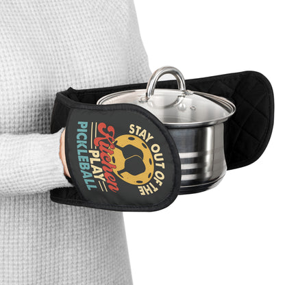 Pickleball Oven Mitts - Stay Out of the Kitchen Play Pickleball Retro