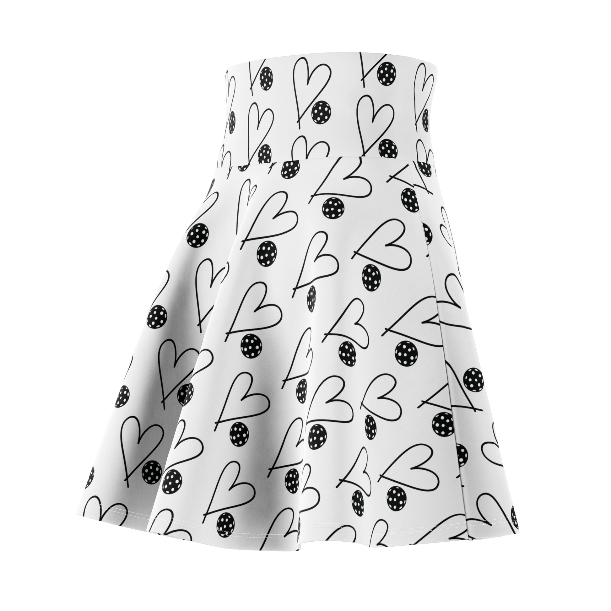 Women's Fun Pickleball Skirt - Heart and Ball