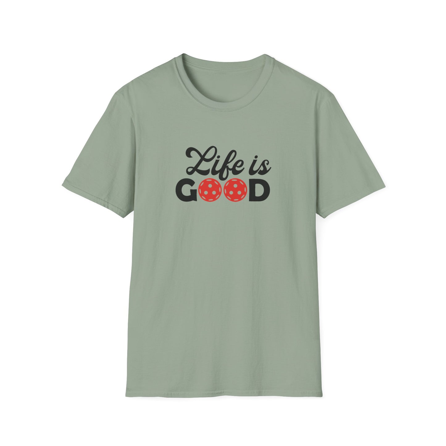 Women's Cute Pickleball T-shirt - Life is Good Green