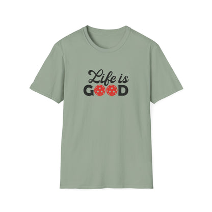 Women's Cute Pickleball T-shirt - Life is Good Green