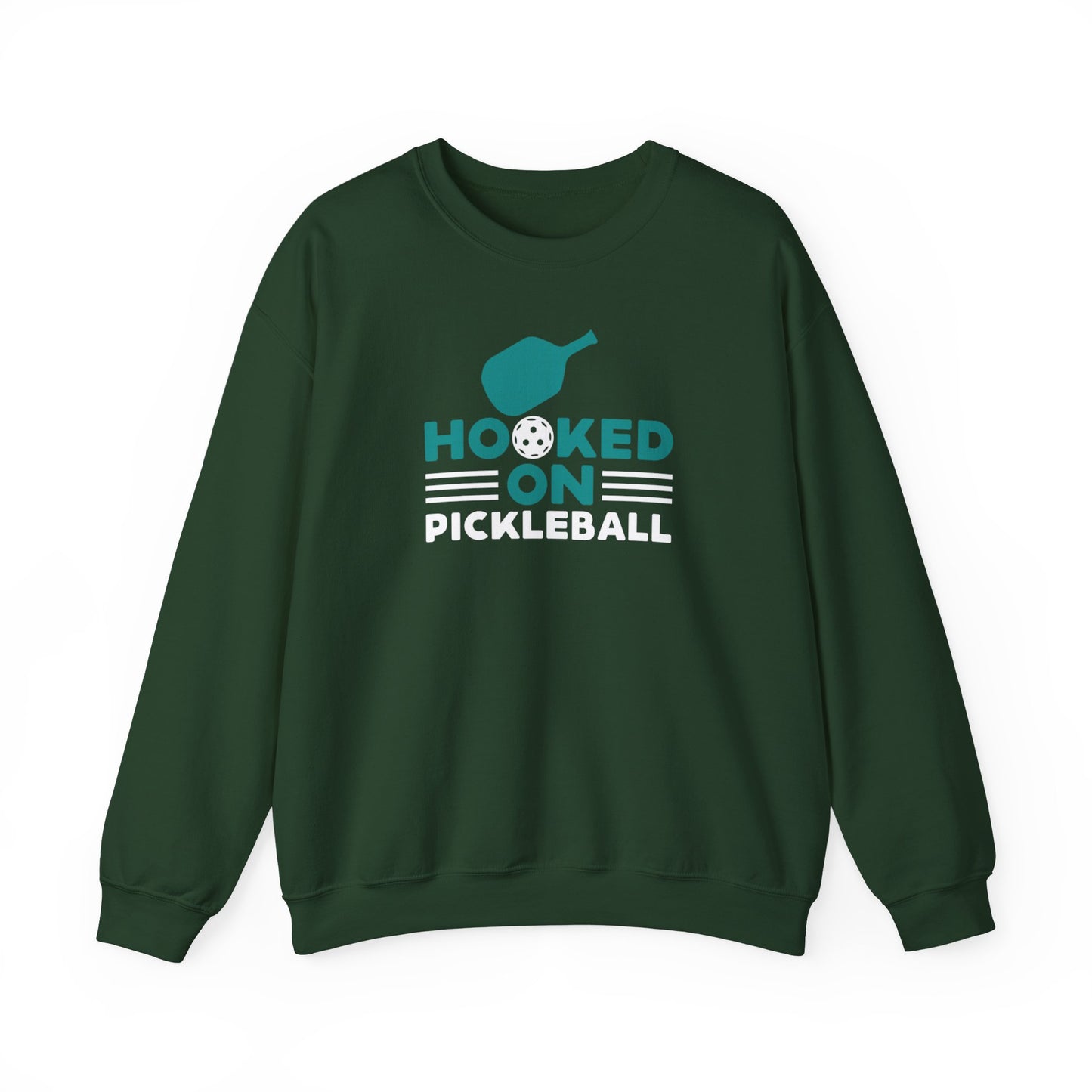 Men's Cool Pickleball Sweatshirt - Hooked on Pickleball Green