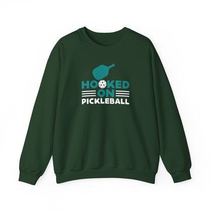 Men's Cool Pickleball Sweatshirt - Hooked on Pickleball Green