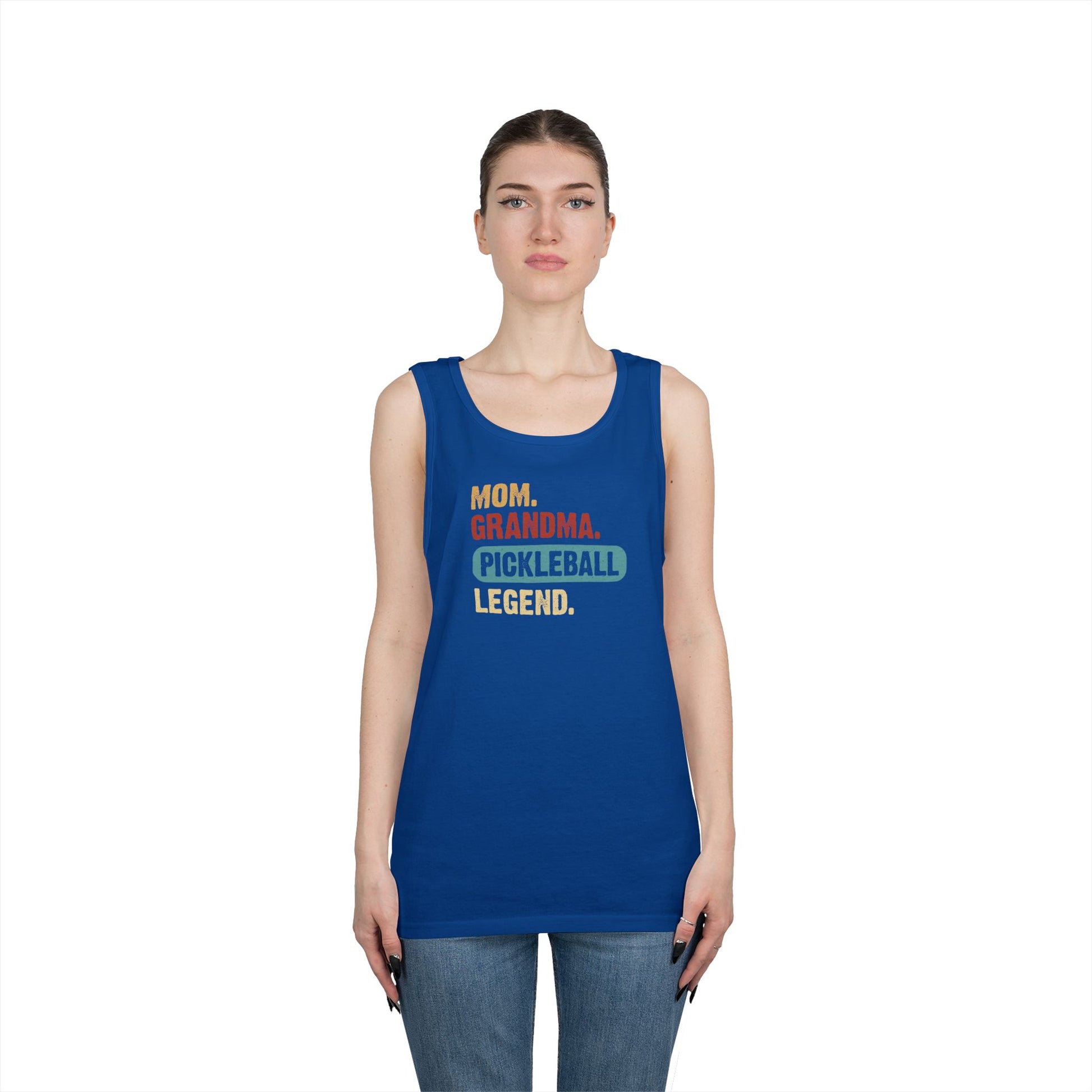 Women's Durable Pickleball Tank Top - Mom Grandma Pickleball Legend