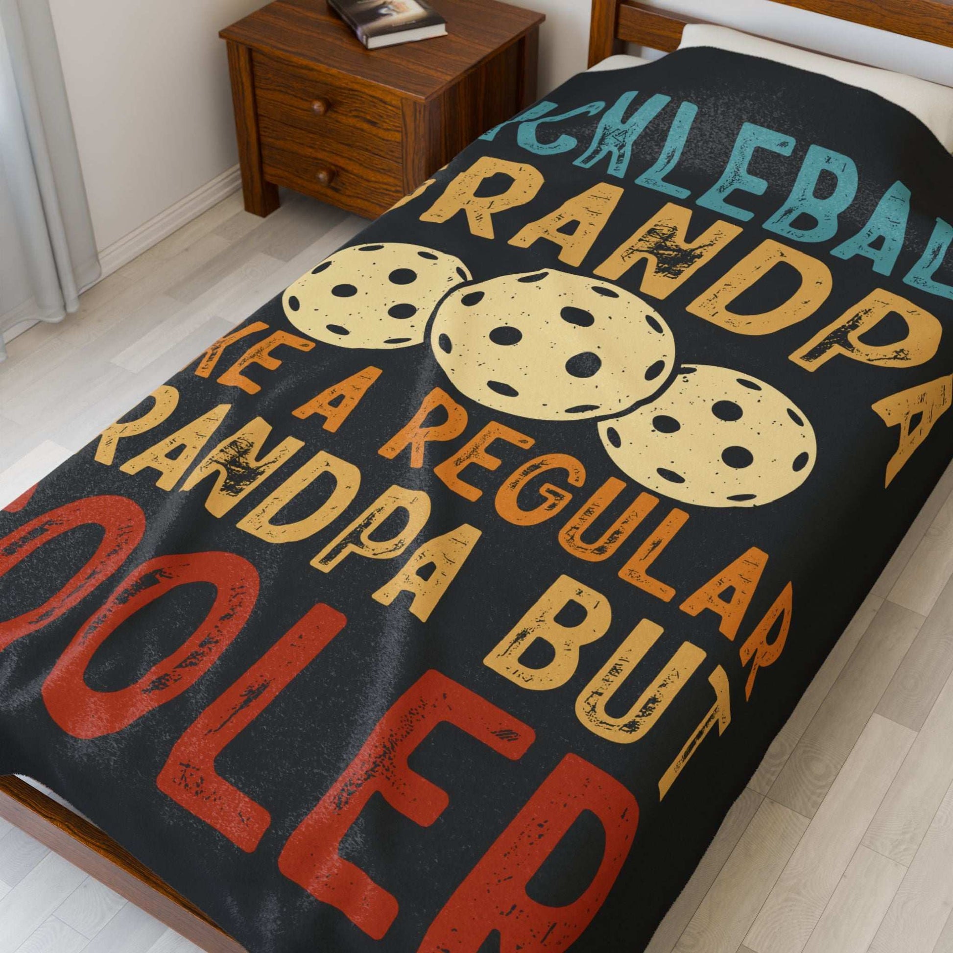 Pickleball Cool Blanket - Pickleball Grandpa Like a Regular But Cooler