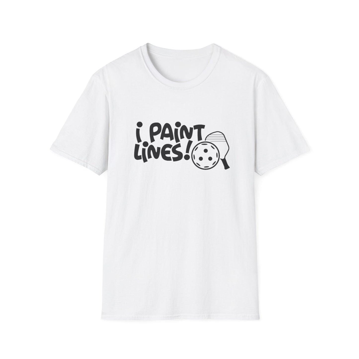 Women's Durable Pickleball T-shirt - I Paint Lines White