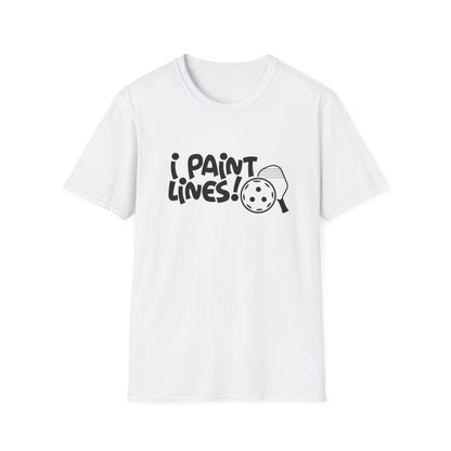 Women's Durable Pickleball T-shirt - I Paint Lines White