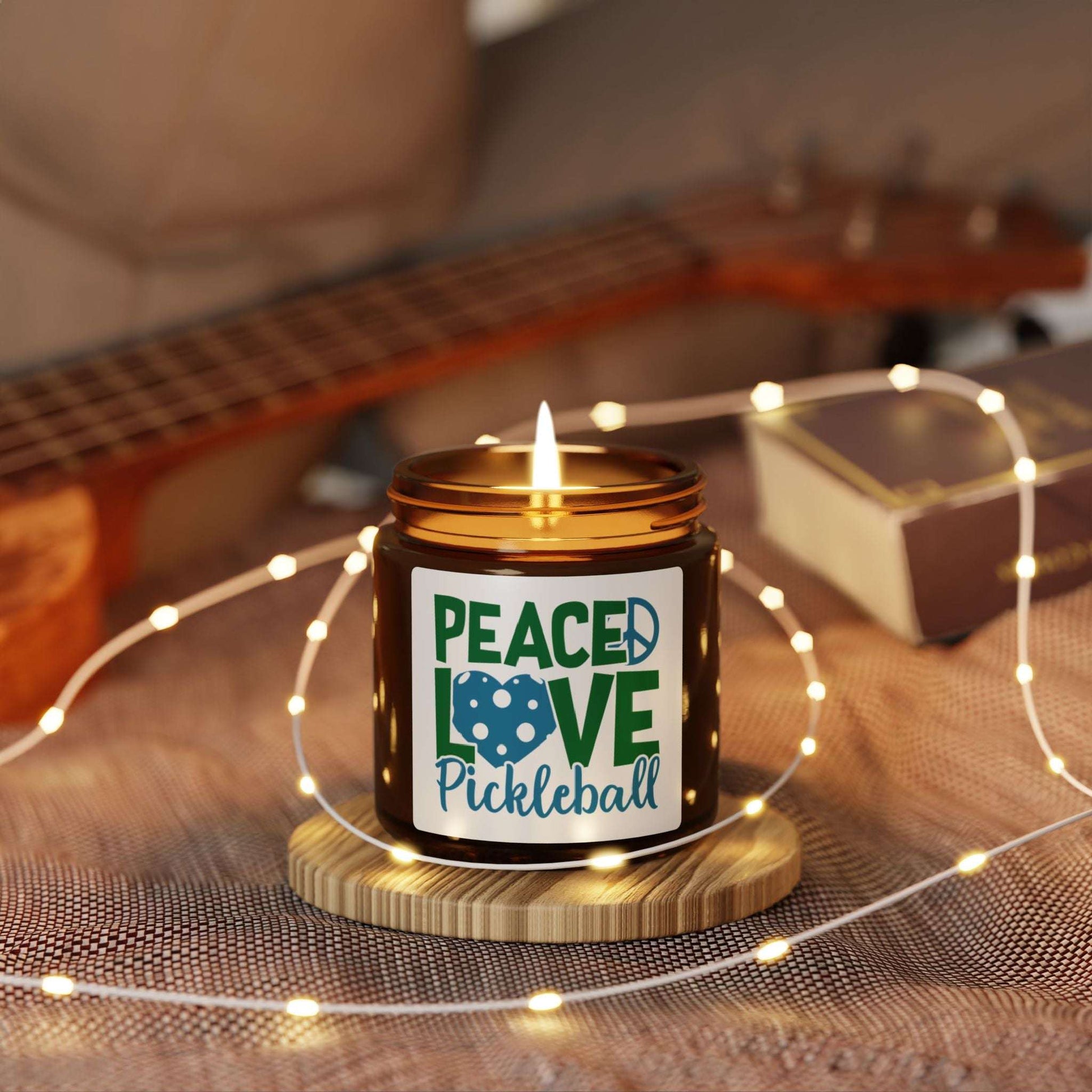 Pickleball Cheerful Candle - Peace, love, pickleball