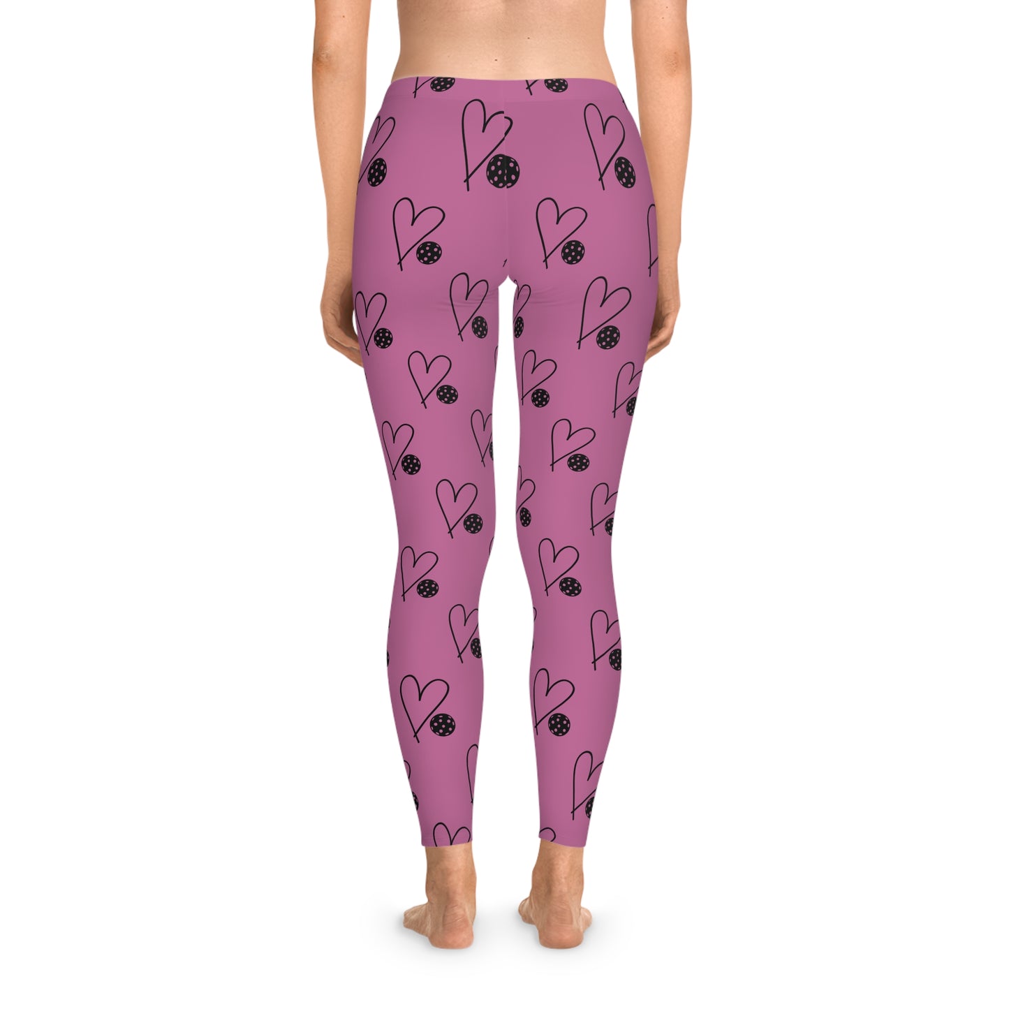 Women's Unique Pickleball Legging - Heart and Ball