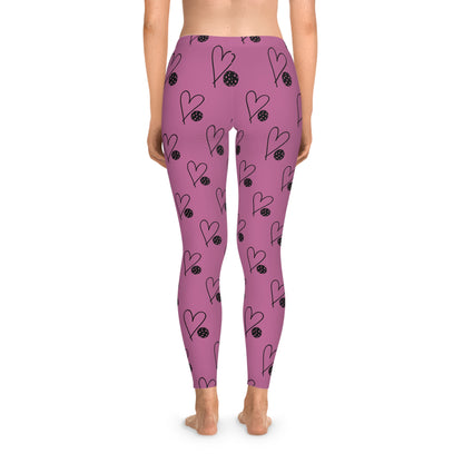 Women's Unique Pickleball Legging - Heart and Ball
