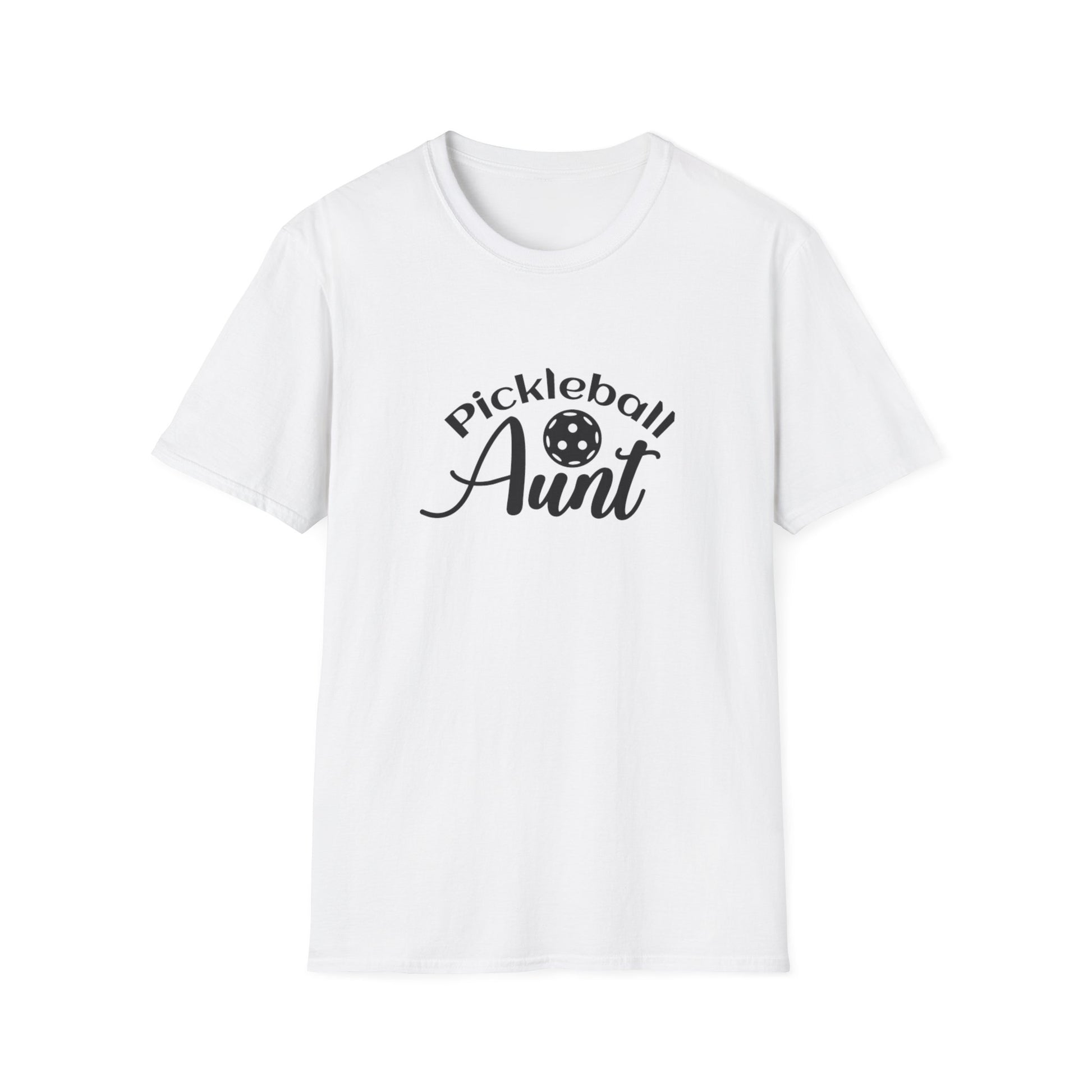 Women's Comfy Pickleball T-shirt - Pickleball Aunt White