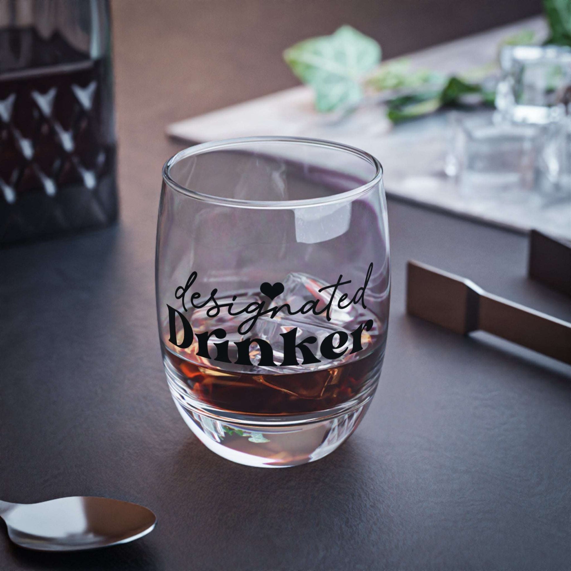 Pickleball Playful Whiskey Glass - designated drinker