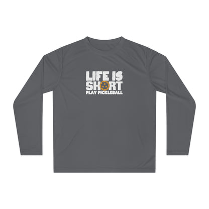 Men's Pickleball Long Sleeves top - Life Is Short Play Pickleball Gray