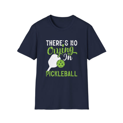 Women's Playful Pickleball T-shirt - There's No Crying in Pickleball Navy