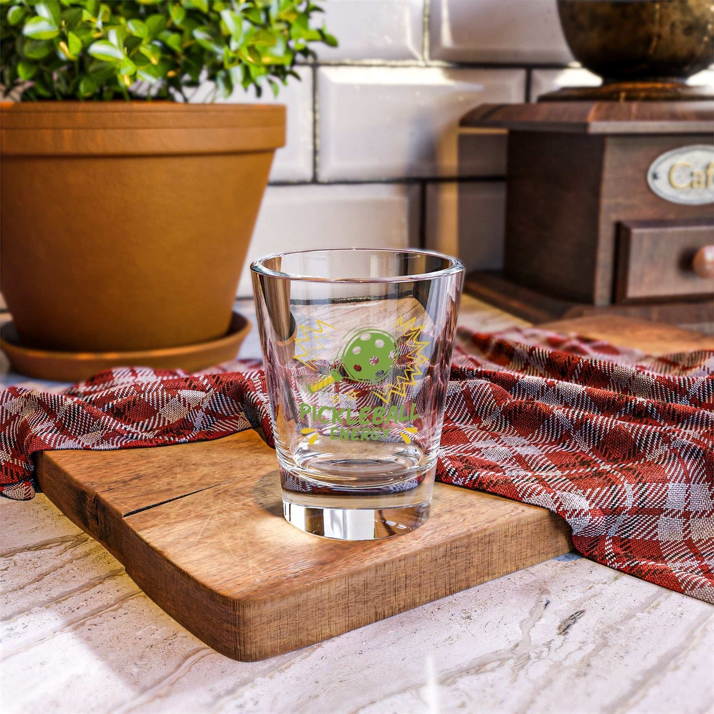 Pickleball Energetic Shot Glass - Pickleball Energy