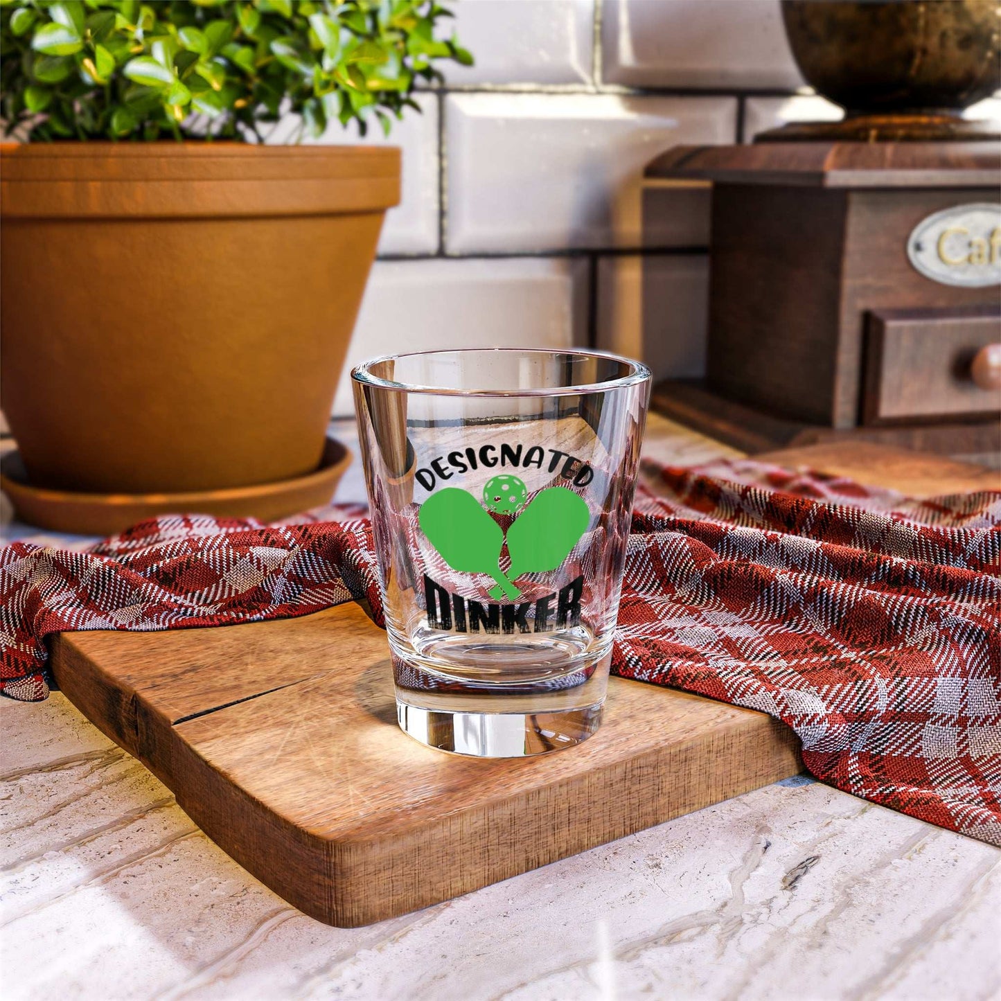 Pickleball Quirky Shot Glass - Designated Dinker