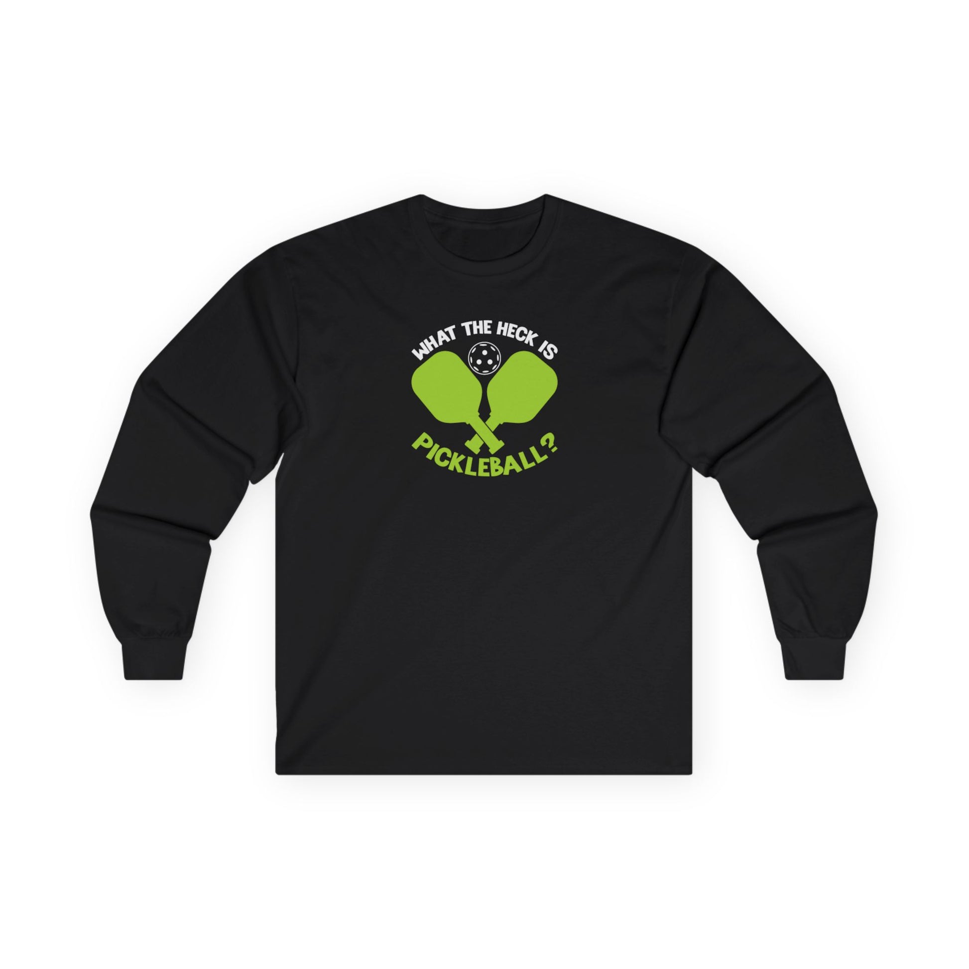 Women's Pickleball Long Sleeves top - What the Heck Is Pickleball? Black