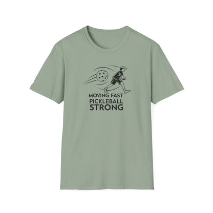 Men's Lightweight Pickleball T-shirt - Moving Fast Pickleball Strong Green