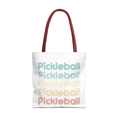 Pickleball Playful Tote Bag - Pickleball Repeat Red