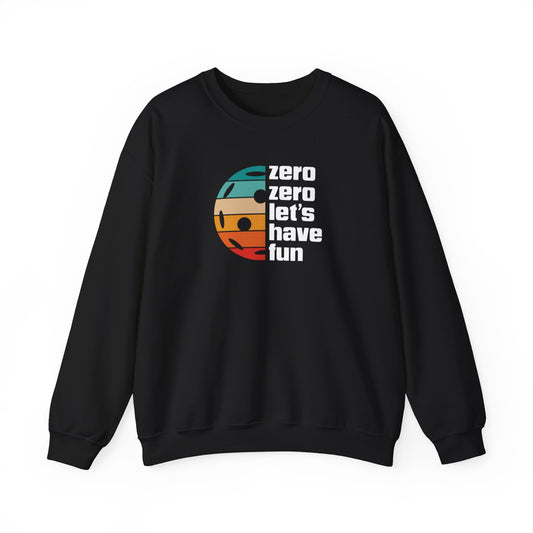 Men's Durable Pickleball Sweatshirt - Zero Zero Let's Have Fun Black