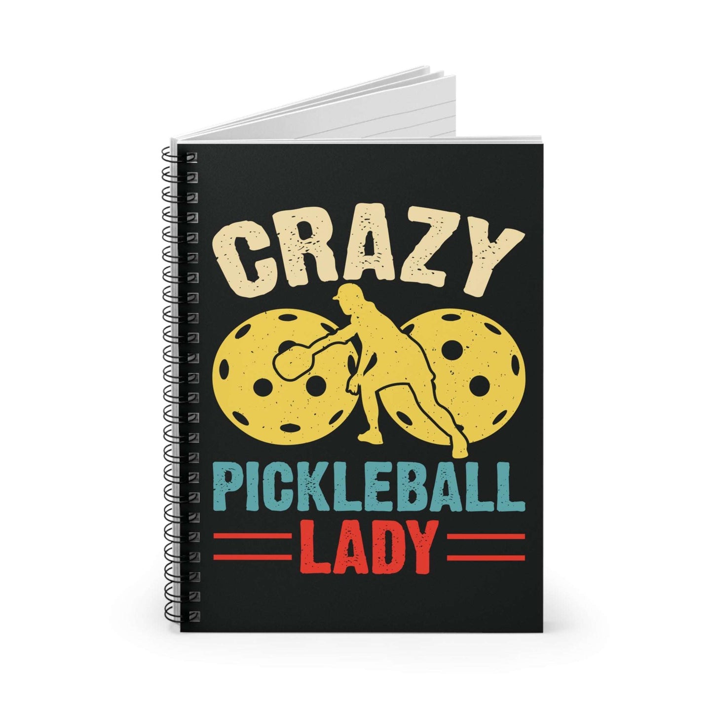 Pickleball Unique Notebook - Crazy Pickleball Lady