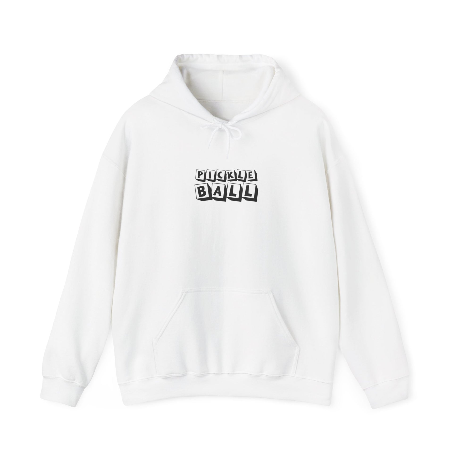 Men's Funny Pickleball Hoodie - Run To Victory, Pickleball Style White