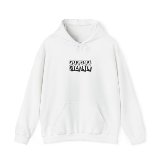 Men's Funny Pickleball Hoodie - Run To Victory, Pickleball Style White