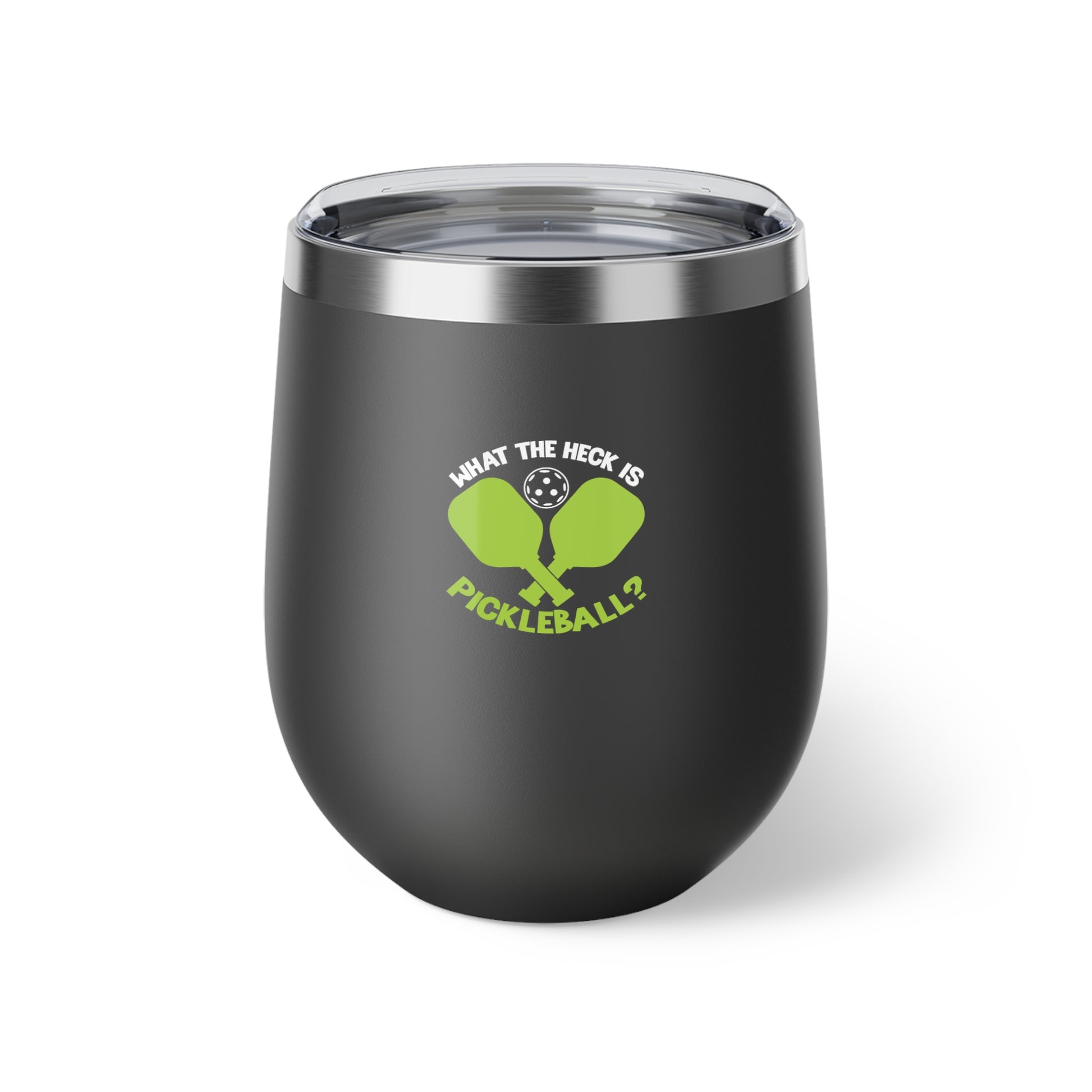Pickleball Funny Cup - What the Heck Is Pickleball? Black