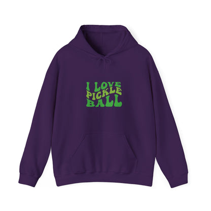 Men's Stylish Pickleball Hoodie - I Love Pickleball