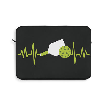 Pickleball Stylish Laptop Sleeve - Pickleball and Pulse Black