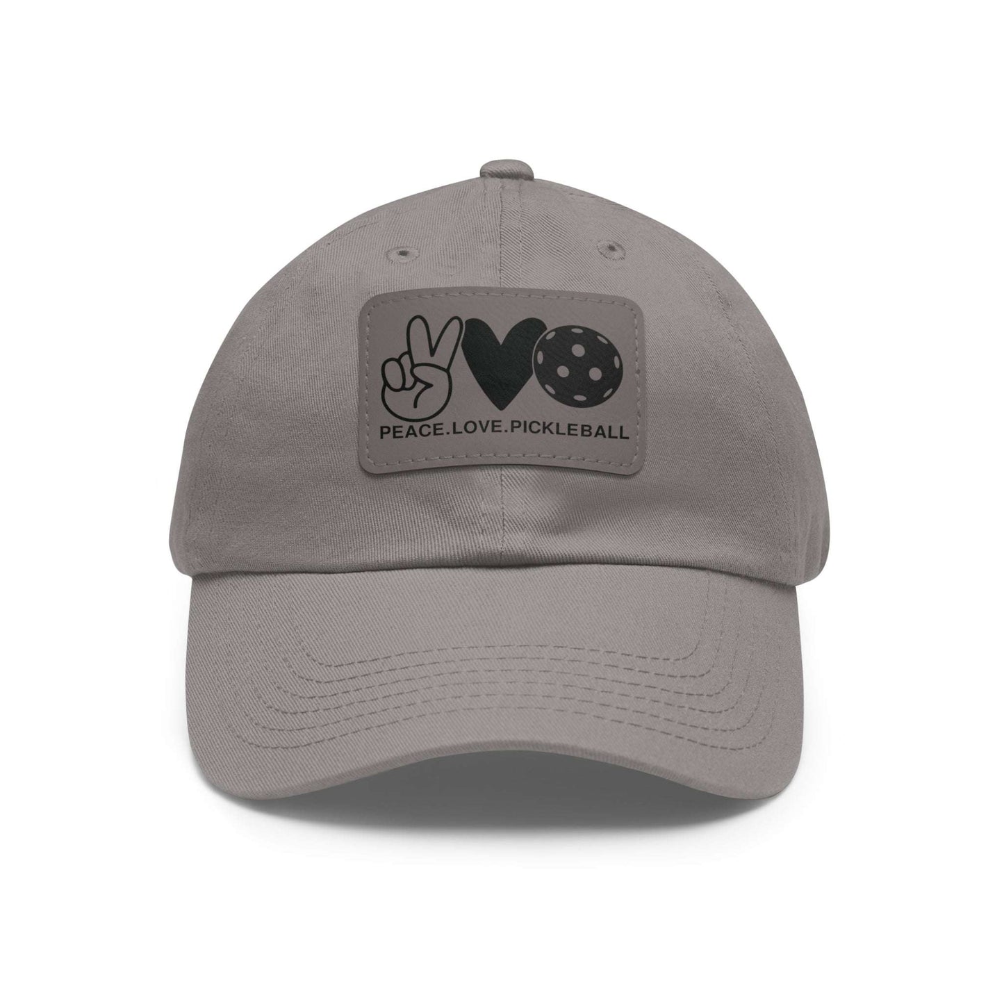 Pickleball Playful Cap - Peace Love Pickleball Grey