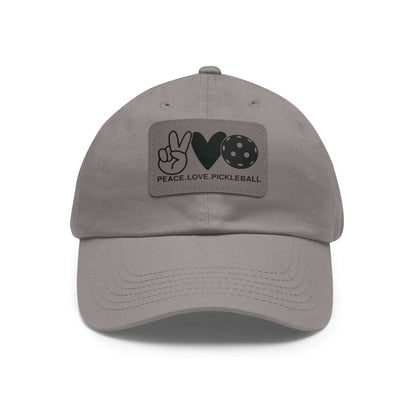 Pickleball Playful Cap - Peace Love Pickleball Grey