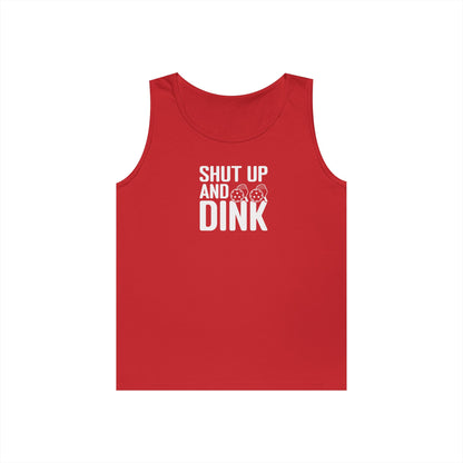Women's Lightweight Pickleball Tank Top - Shut Up and Dink Red
